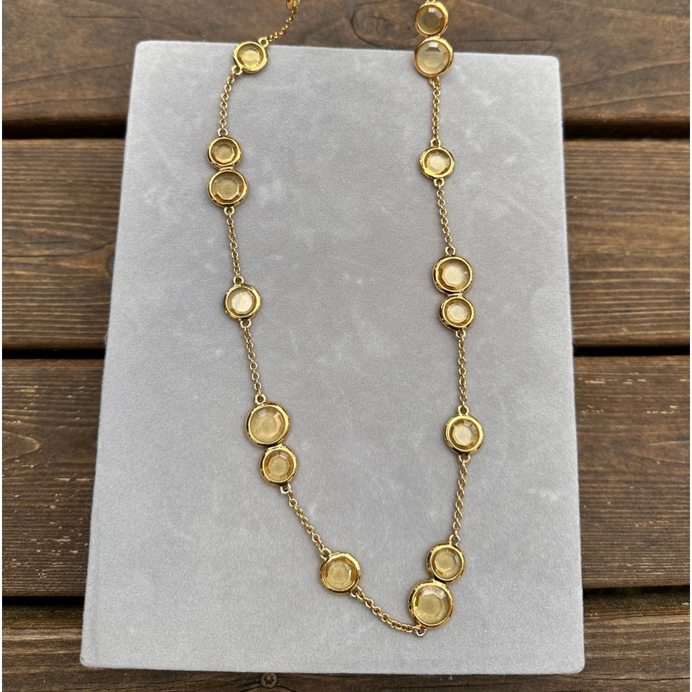Kate Spade Yellow Bezel Station Necklace